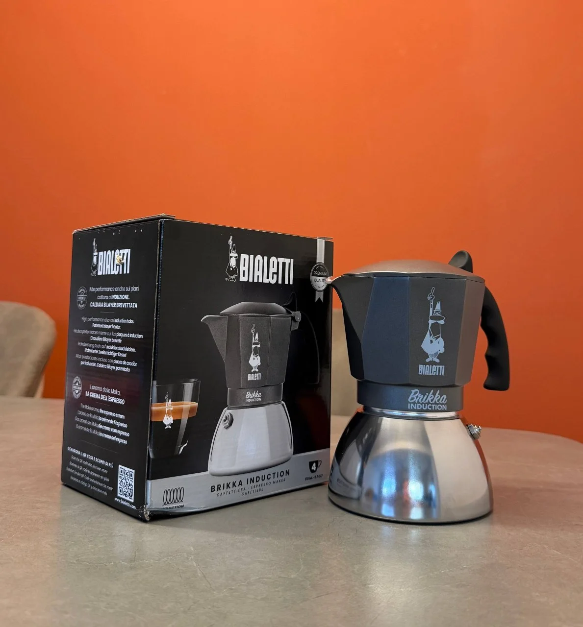 Гейзерная кофеварка Bialetti Brikka Induction на 4 чашки