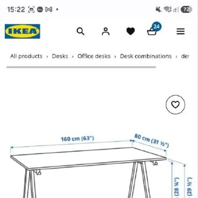 Письменный стол IKEA TROTTEN