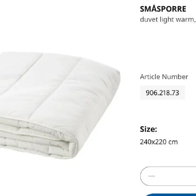Одеяло IKEA SMÅSPORRE