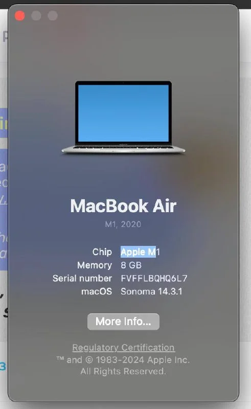 Ноутбук Apple MacBook Air 13" M1 (2020)