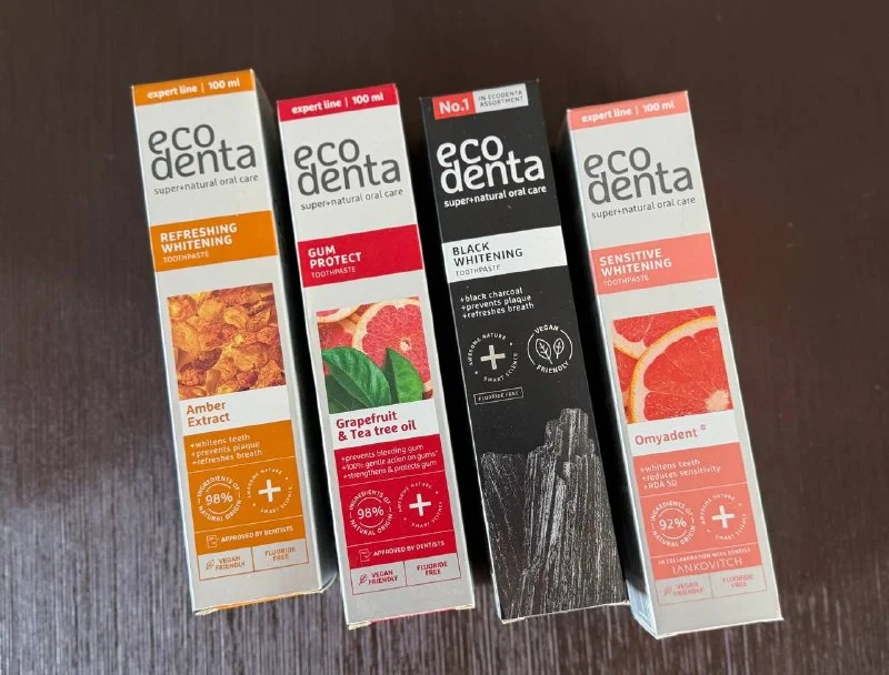 Зубные пасты Ecodenta без фтора